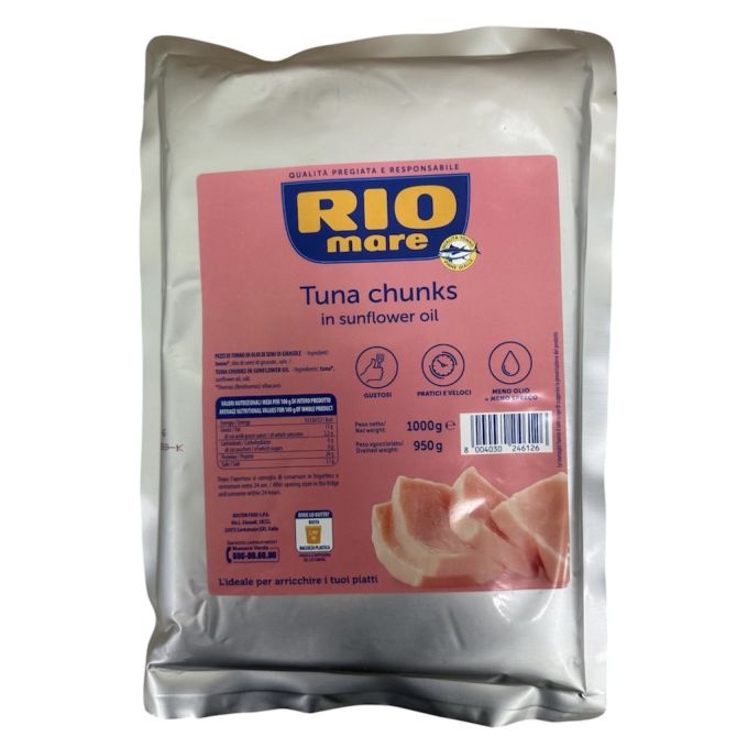 Тунець в олії (шматком) в фользі Rio Mare 1кг